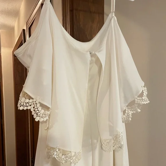 Dress The Population Formal White Dress Size L - Picture 3 of 8